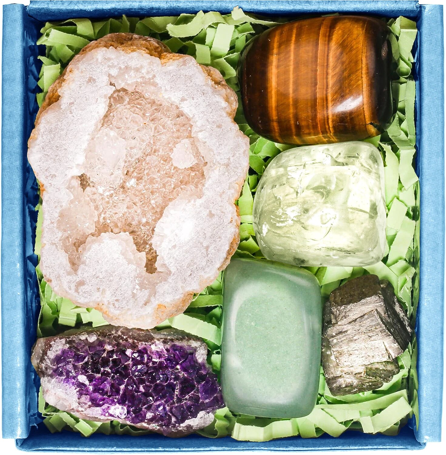 Healing Crystal Set - مجموعة البلورات وأحجار الشفاء للتوفير والازدهار