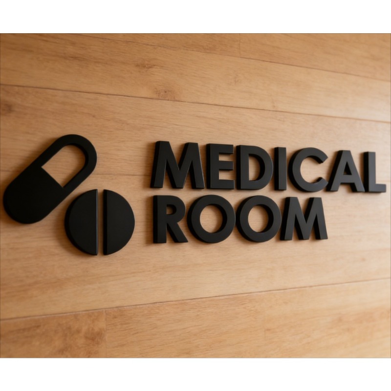 لافتة غرفة طبية - لافتة باب عي - مراجعة Health Wellness Office وسعره