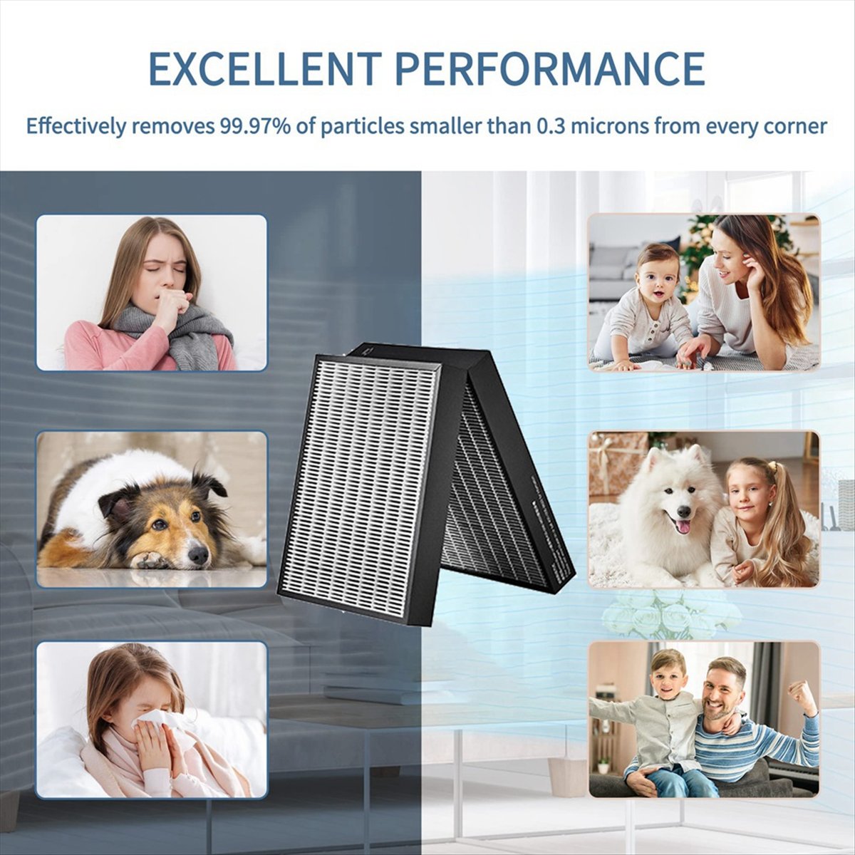 فلتر بديل لمنقي الهواء 7400 لم - مراجعة Air Purifier Hepa وسعره