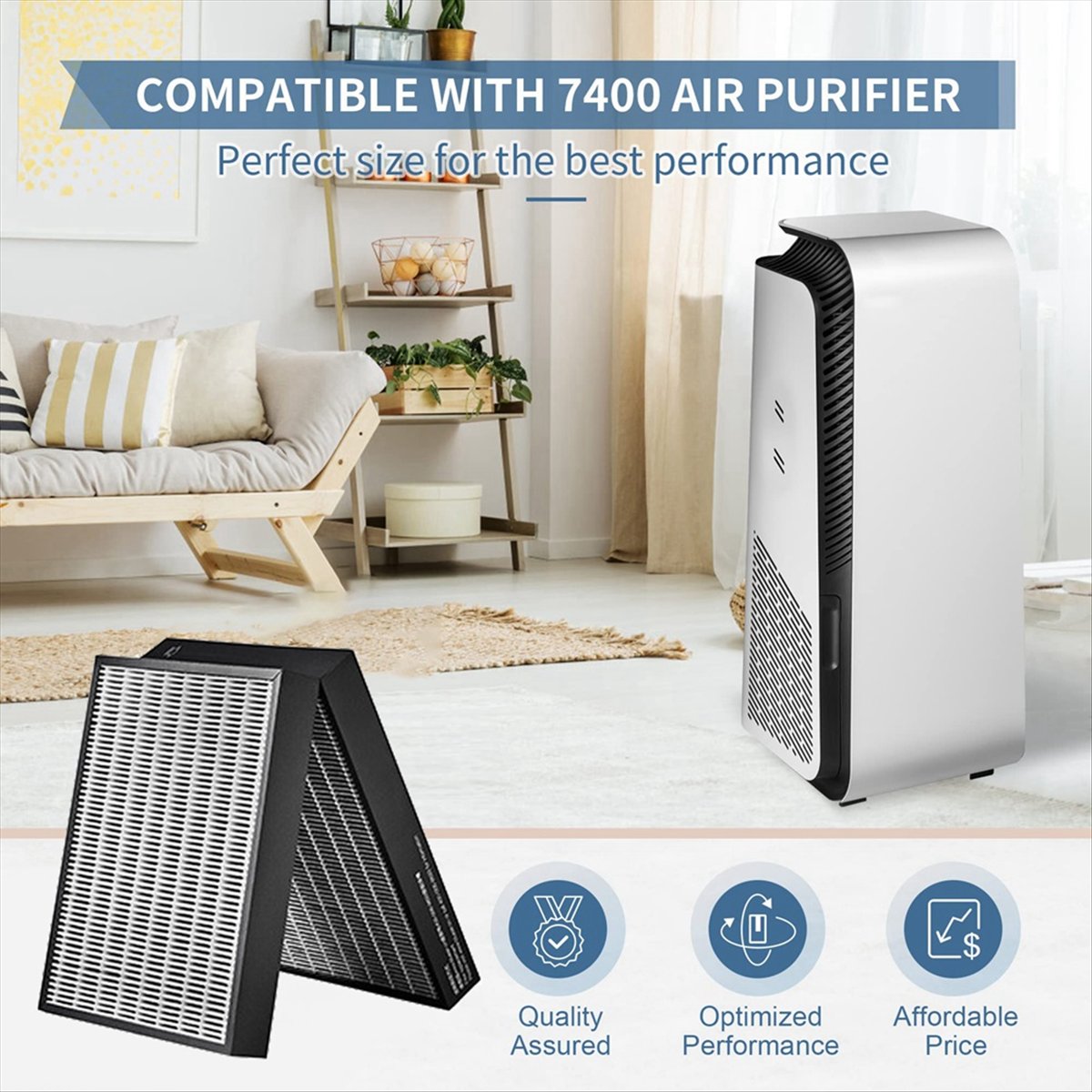 فلتر بديل لمنقي الهواء 7400 لم - مراجعة Air Purifier Hepa وسعره