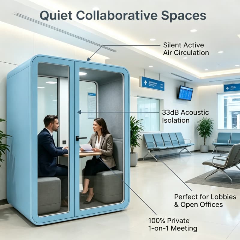 صندوق صوتي عازل للراحة الذهنية - مراجعة Health Wellness Office وسعره